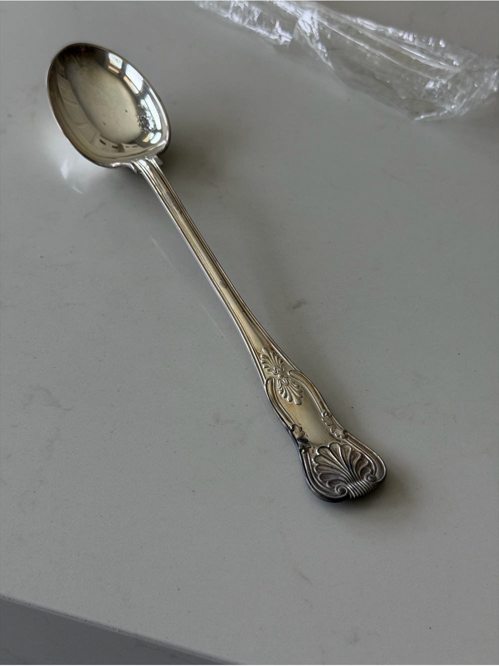 Silverplated Ornate Serving Spoon - Decorative Pattern by FB Roger’s